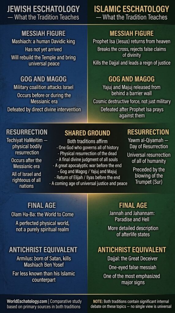 Jewish eschatology VS Islamic eschatology