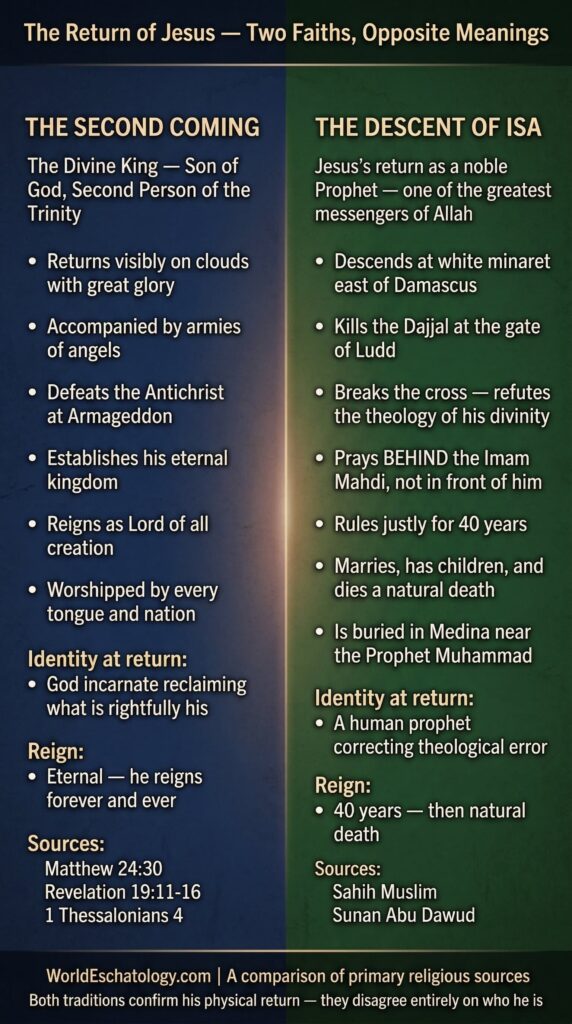 The Return of Jesus in Christian and Islamic eschatology