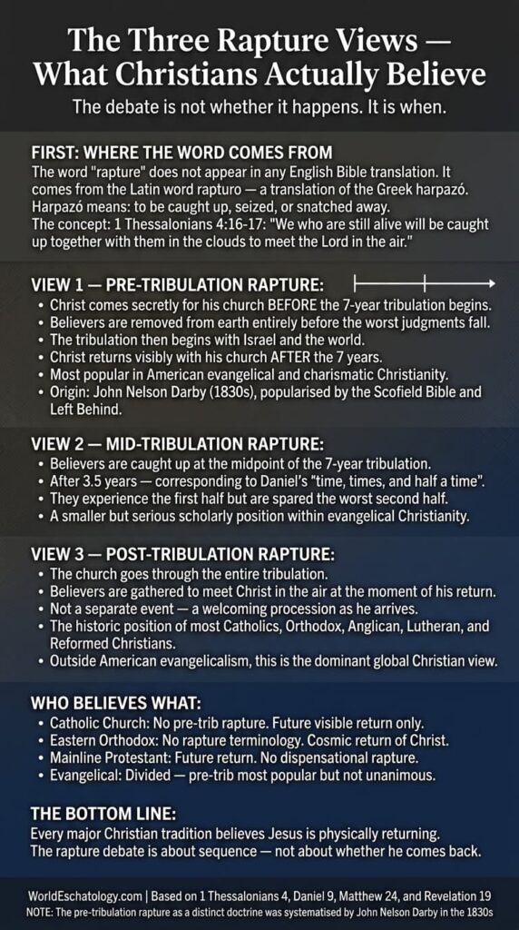 The Three Rapture Views Explained