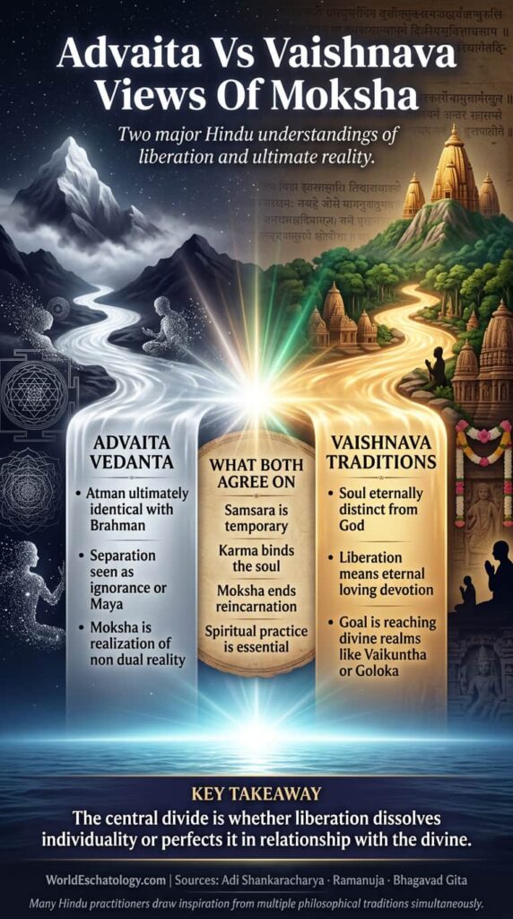 Advaita Vs Vaishnava Moksha Explained