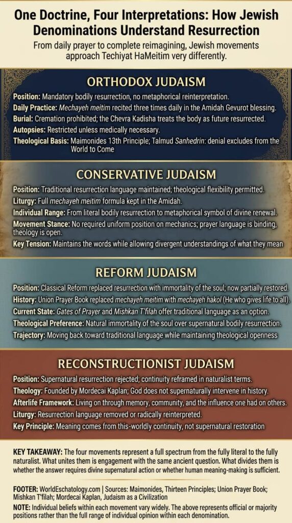 Judaism Resurrection Beliefs By Denomination